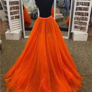 Sherri Hill overskirt (Sherri Hill orange cocktail dress sold separately).